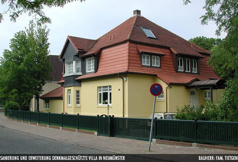 Sanierung und Erweiterung Denkmalgeschützte Villa in Neumünster